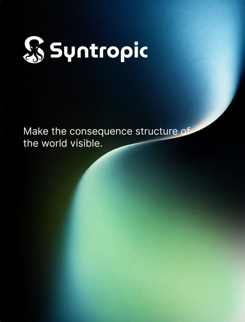 Syntropic — make the consequence structure of the world visible